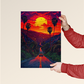 Sunset Drive – Neon Cityscape Poster